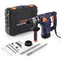 MAXPRO Marteau Perforateur Électrique SDS-Plus 1500W Perforateur Burineur 5.5J, 6 Vitesses, 3 Fonctions, Technologie Anti-vibrat
