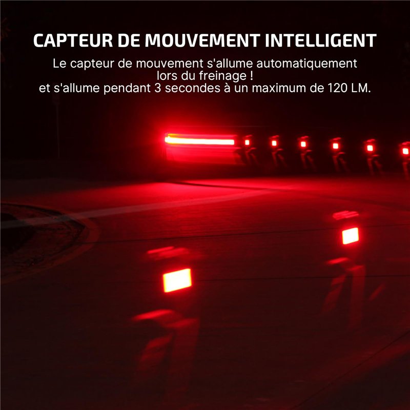 Image secondaire de OLIGHT RN120C Lampe VTT LED Éclairage Vélo Arrière Puissant 120 Lumens 5 Modes de Luminosité Étanche IPX6 Rechargeable Type C po