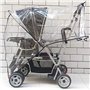 Habillage de Pluie pour Poussette Double Universelle Housse de Pluie Transparent Couverture Anti-Pluie/Protection Pluie et Vent