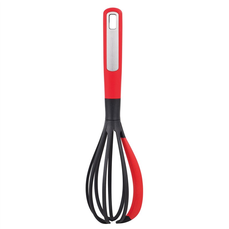 BERGNER Mars | Fouet | En nylon et silicone | Manche ergonomique, revêtement et trou de suspension | Longueur de 30,6 cm | Noir 