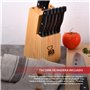 RENBERG Tenessy | Couteaux de cuisine | set complet de 15 pièces avec support en bois | parfait pour couper tous types d'ingrédi