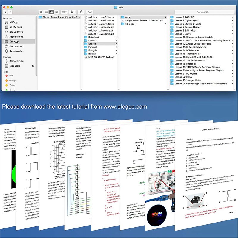 Image secondaire de ELEGOO Carte Starter Kit de Démarrage Super avec Guide d'Utilisation Français pour Débutants et Professionnels Compatible avec A