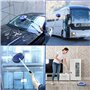 URAQT Brosse Lavage Voiture Télescopique, 160cm Nettoyage à Manche Long Vadrouille, 3en1 Microfibre Balai Pinceau, avec 2 têtes 