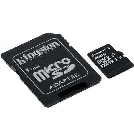 Kingston SDCS/32GB Carte MicroSD Canvas Select UHS-I Classe 10 avec vitesse de lecture allant jusqu’à 80Mo/s ( avec adaptateur S
