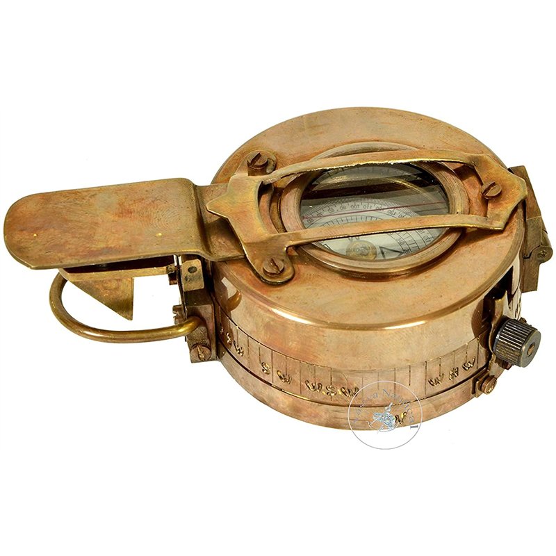Boussole militaire de poche en laiton - India Nautical Handicraft - Foldable - NAVIGATION_COMPASS - Compas