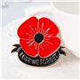 YAQINUO Broche coquelicot rouge avec inscription « Lest We Forget » pour homme et femme
