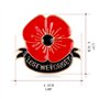 YAQINUO Broche coquelicot rouge avec inscription « Lest We Forget » pour homme et femme