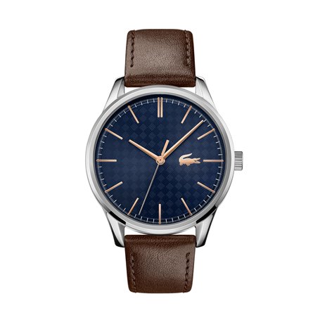 Lacoste Montre Analogique à Quartz pour Homme Collection Vienna avec Bracelet en Cuir Marron - 2011046