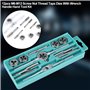 Coffret Tarauds et Filières Métrique Ensemble de tarauds matrices 12 pièces M6 M12 à filetage écrou vis gauche avec kit d'outils