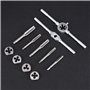 Coffret Tarauds et Filières Métrique Ensemble de tarauds matrices 12 pièces M6 M12 à filetage écrou vis gauche avec kit d'outils
