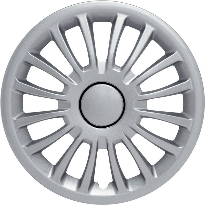 START - Ensemble de 4 Enjoliveurs de Roue, Universel 15 Pouces, Installation Facile, Matériau ABS, Gris, One Size, Acrylonitrile