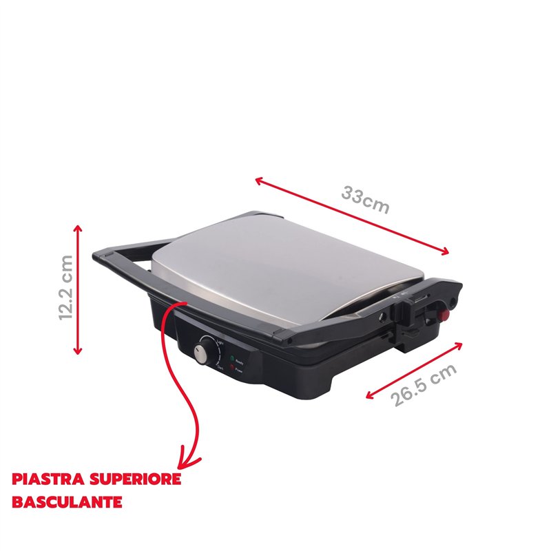 Image secondaire de ARDES - AR1S20 Gril Électrique Professionnel 1500 W - Gril avec Plaques Antiadhésives Grande plaque pour Viande, Poisson et Légu