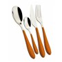 BUGATTI GGOU-023F50 Gioia Ménagère de 24 Pièces Service de Table SAN/Acier Orange 22 x 8 x 30 cm