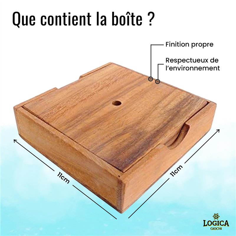 Image secondaire de Logica Jeux Art. Clous Équilibrés - Casse-Tête en Bois Précieux - Difficulté 5/6 Incroyable - Collection Leonardo da Vinci
