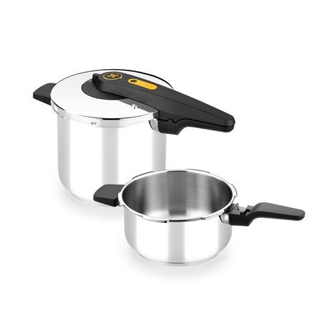 BRA Excellent | Lot de 2 Autocuiseurs Rapides 4 et 7 L