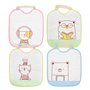 Ti Tin Lot de 4 bavoirs imperméables pour bébé Dimensions : 23 x 28 cm. Composition : 73% coton
