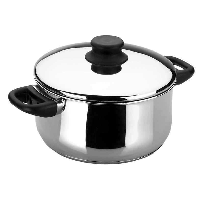 Lacor 14318 Faitout avec Couvercle Garinox 18 cm, Argent