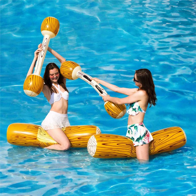 Image secondaire de LONEEDY 2 Pcs Ensemble Flottant Gonflable Jouets, Enfants Adultes Pool Party Jeux de Sports Nautiques Connectez-Vous Radeaux pou