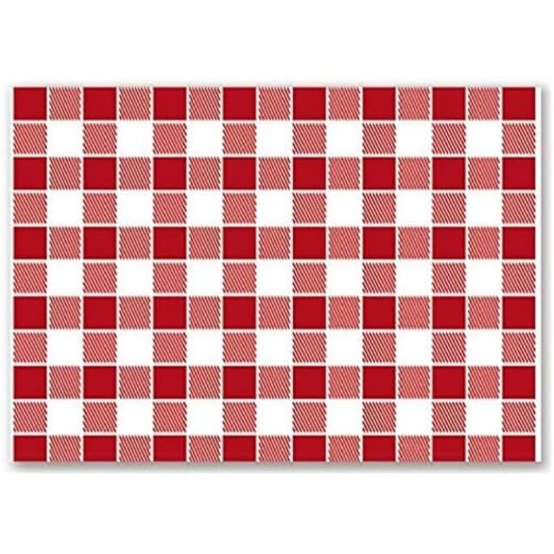 Garcia de pou Sets De Table 'Vichy Rouge' 48 G/M2 31X43 Cm Blanc Cellulose - 500 unités