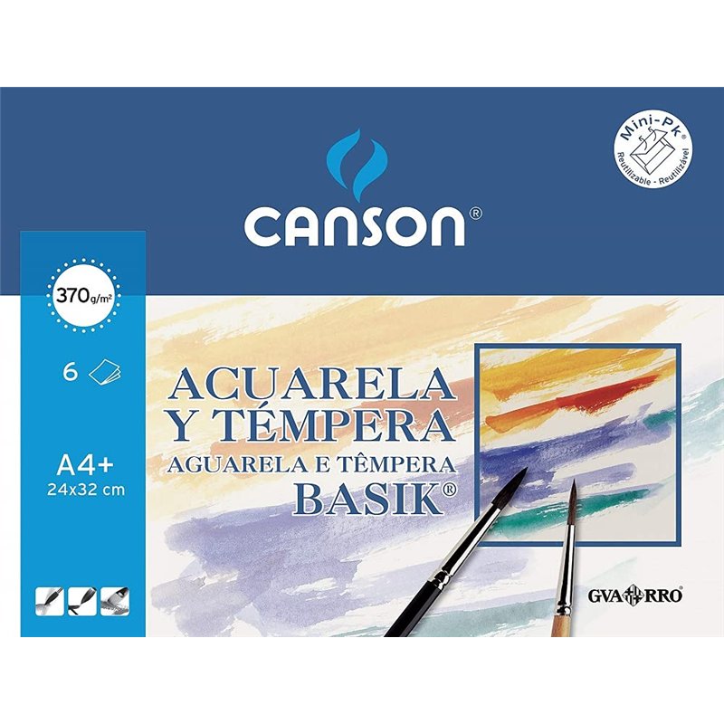 Canson 406347 Papier pour aquarelles 6 pages