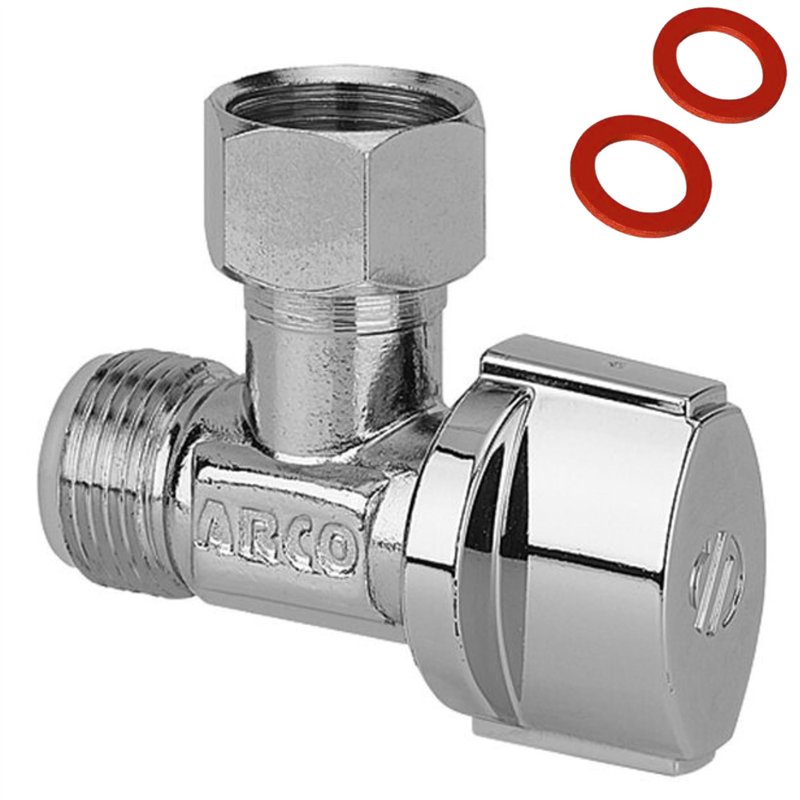 Altech Laiton robinet d'arrêt - wc - equerre - 1/4 de tour - diamètre 12 x 17 - arco de741u