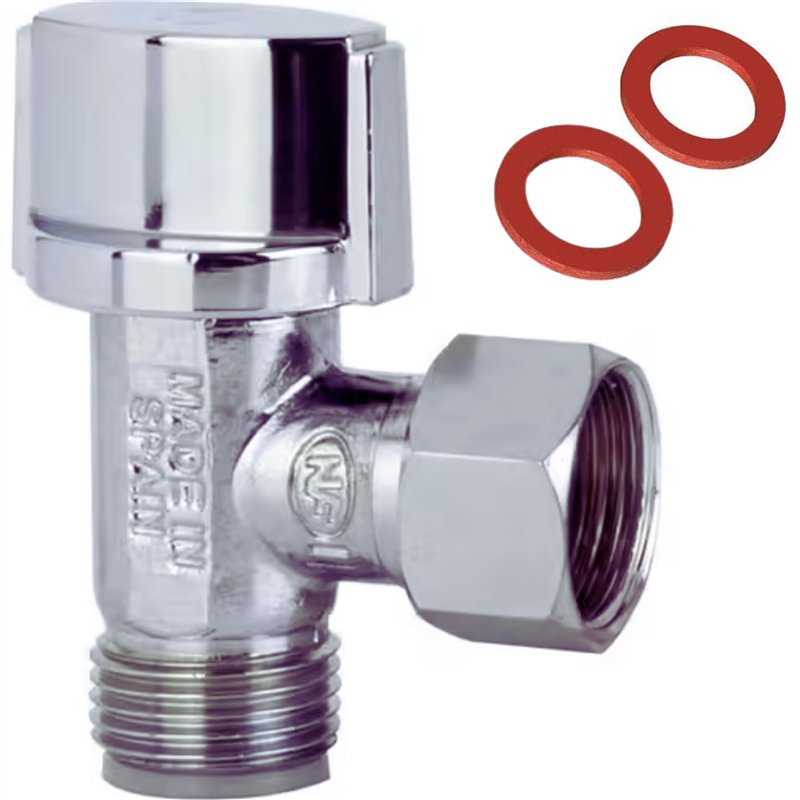 Image secondaire de Altech Laiton robinet d'arrêt - wc - equerre - 1/4 de tour - diamètre 12 x 17 - arco de741u