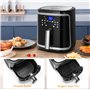 Aigostar Cube - Friteuse à air sans huile de XXL, 1900W, 7L air fryer. Livre de recettes inclus. Mode manuel et fonction maintie
