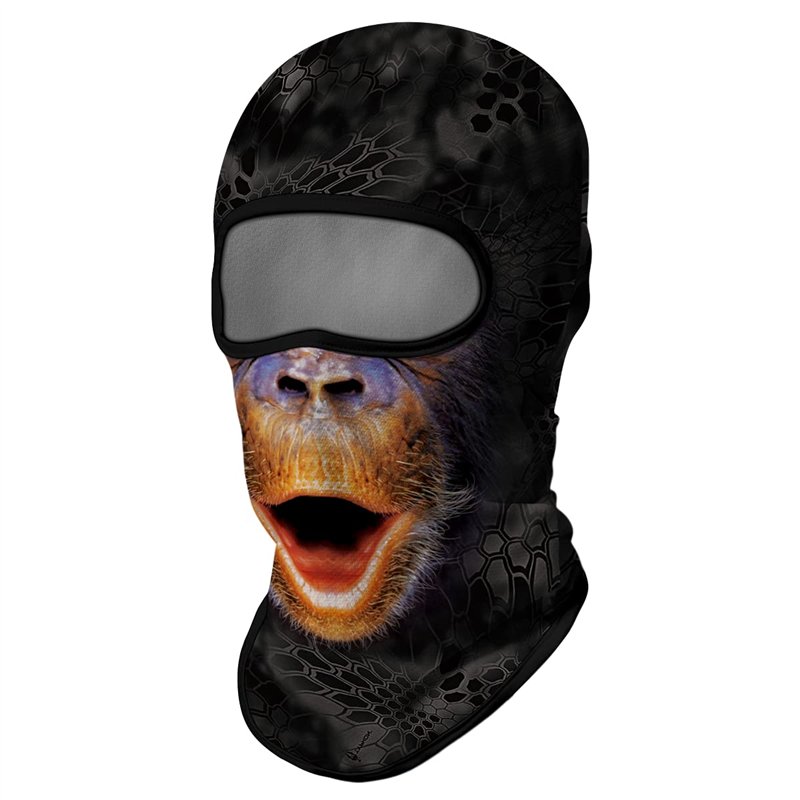 Image secondaire de ShopINess Cagoule avec Impression 3D Unisexe pour Adultes pour l'hiver - Monkey