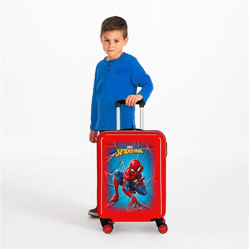 Image secondaire de Marvel Spiderman Black Valise Trolley Cabine Rouge 37x55x20 cms Rigide ABS Serrure à combinaison 34L 2,6Kgs 4 roues doubles Baga