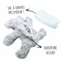 Bouillotte Micro-Onde Peluche (23 cm) - Bouillotte Peluche - Peluche Bouillotte Elefhant - Peluche Chauffante - Bouillotte Doudo