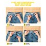 ZEFFFKA Bouton D'extension De Taille En Denim Pour Jeans Et Jupe Boutons Métalliques Confortables 4 Pièces Couleurs Assorties
