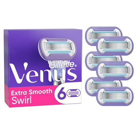 Gillette Venus Lot De 6 Recharges De Rasoir Pour Femmes Extra Smooth Swirl