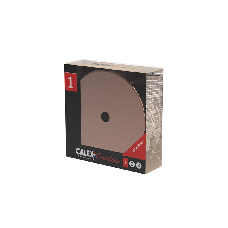 Image secondaire de CALEX 940022 Creations-Plaque de Plafond-1 Point de raccordement-ø 10 cm-Cuivre Brillant, Taille Unique