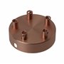 Calex Rose de plafond en métal 5 trous Diamètre 100 mm Cuivre mat