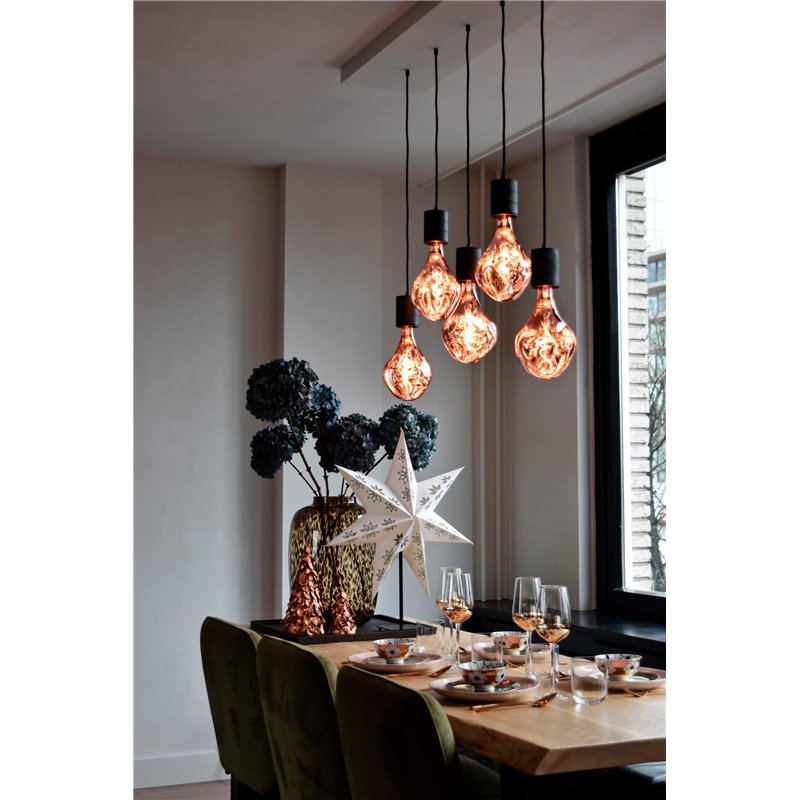 Image secondaire de CALEX Organic EVO XXL Lampe LED E27, ampoule à filament 6 W, intensité variable, ampoule décorative en titane, blanc chaud, rose