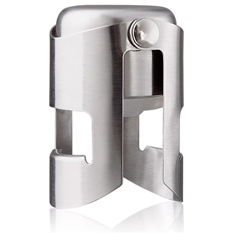 Vacu Vin Bouchon à Champagne - Acier Inoxydable - Bouchon Vide Air pour Bouteilles de Champagne et Vin Mousseux - Préserve le Go