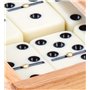 Engelhart - 250123 - Coffret de Dominos Classique Double 9 - Grande Boite en Bois avec 55 pièces - Dim. Domino : 50 x 25 x 10 mm