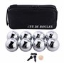 Engelhart - 010203 - Sacoche de Transport avec Jeu de 8 Boules de Pétanque - Inclut Distance-Mètre - Sacoche Pratique - Jeux Ext