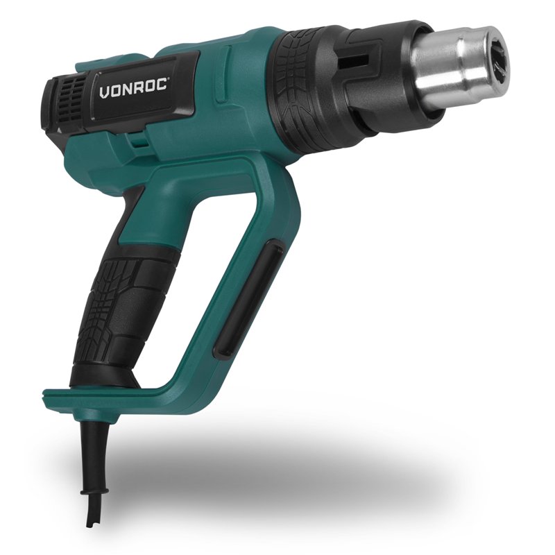 VONROC Décapeur Thermique Professionnel - Pistolet à Air Chaud 2000W – 60 Températures, 5 Positions Débits d'Air – Revêtement Vé