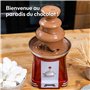 Gadgy Fontaine à Chocolat à 3 niveaux - Fontaine à Chocolat en Acier Inoxydable - Fontaine à Chocolat Retro Look - Fondue à Choc