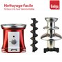 Gadgy Fontaine à Chocolat à 3 niveaux - Fontaine à Chocolat en Acier Inoxydable - Fontaine à Chocolat Retro Look - Fondue à Choc