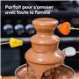 Gadgy Fontaine à Chocolat à 3 niveaux - Fontaine à Chocolat en Acier Inoxydable - Fontaine à Chocolat Retro Look - Fondue à Choc