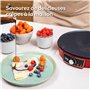 Gadgy® Crêpière Électrique 1000W – Plaque Antiadhésive Ø30 cm – Température Réglable – Râteau et Spatule Inclus – Appareil à Crê