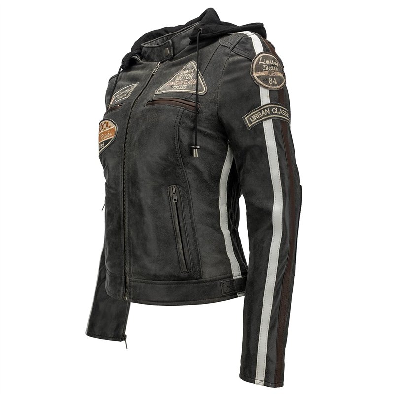 Image secondaire de Urban Leather Mixte Leren Bikerjack 58 Urban vestes pour femme, Breaker, L EU