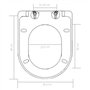 vidaXL Abattant WC à Fermeture en Douceur Siège de Toilette Cuvette Lunette de Toilette Salle de Bains Maison Restaurant Magasin