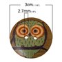 Handarbeit-Lieblingsladen Lot de 15 boutons à coudre en bois en forme de hibou Marron Diamètre 3 cm