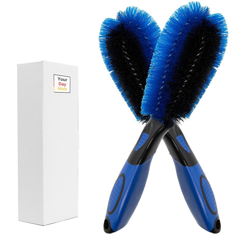 Brosses pour Jantes en Aluminium, Paquet de 2, Poils résistants à la Pression pour Un Nettoyage Doux et Efficace des Jantes Jusq
