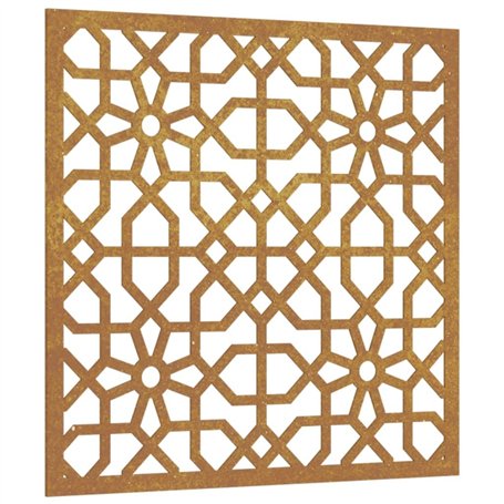 vidaXL Décoration Murale Jardin 55x55 cm Acier corten Design mauresque