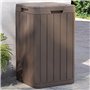 vidaXL Poubelle d'extérieur marron 38x38x65 cm PP