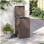 vidaXL Poubelle d'extérieur marron 38x38x65 cm PP